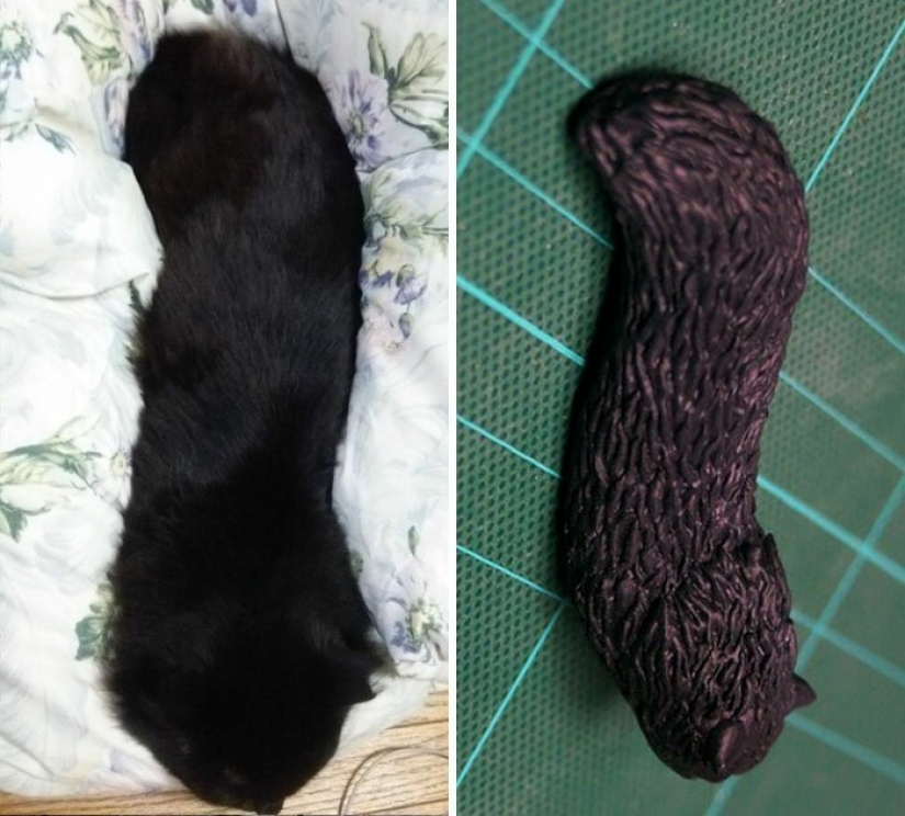 The artist creates figures of animals on the funny Internet meme