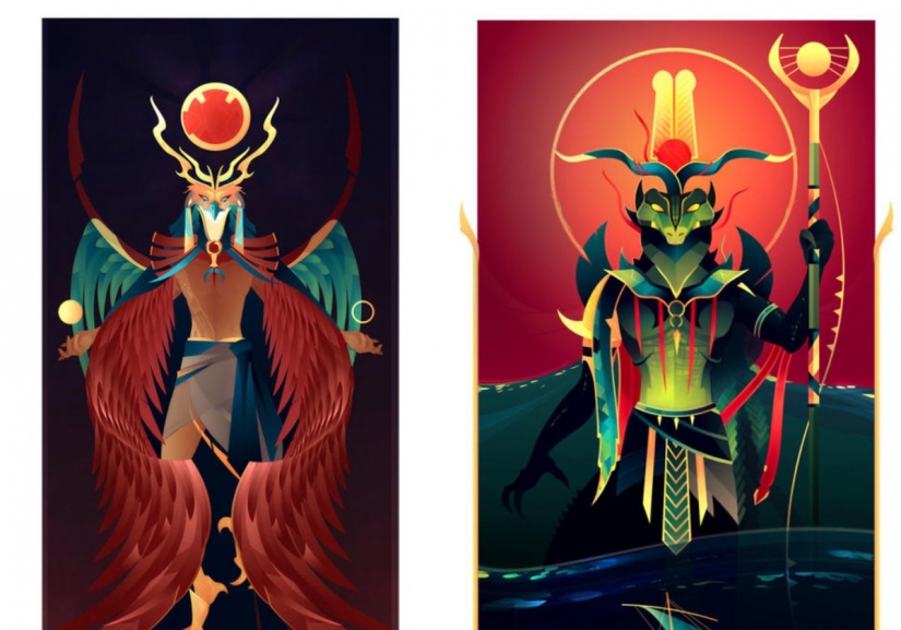 The artist from France Iliad painted all the gods of Ancient Egypt The artist from France Iliad painted all the gods of Ancient Egypt