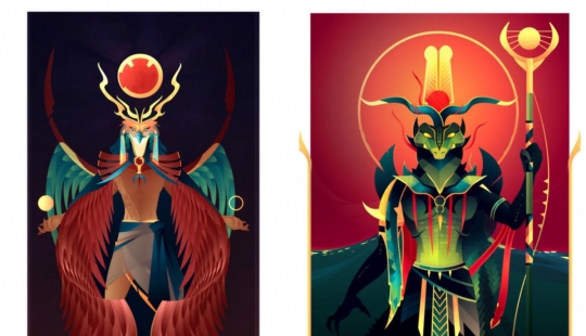 The artist from France Iliad painted all the gods of Ancient Egypt The artist from France Iliad painted all the gods of Ancient Egypt