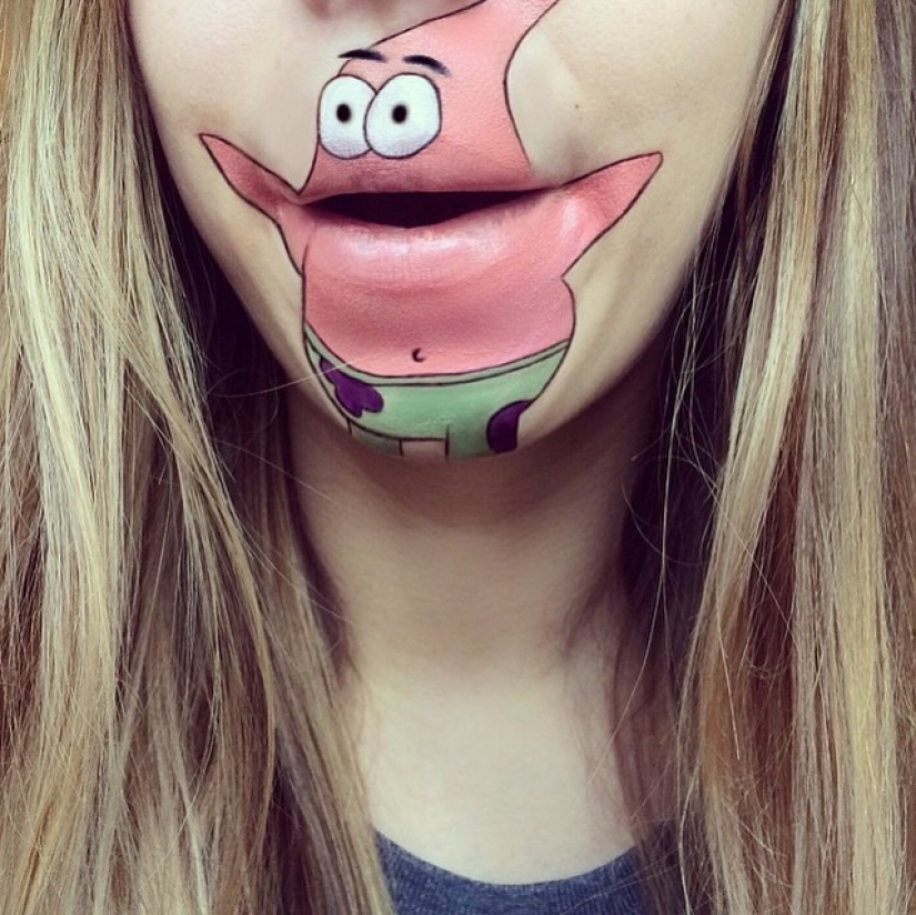 The best lip body painting The best lip body painting