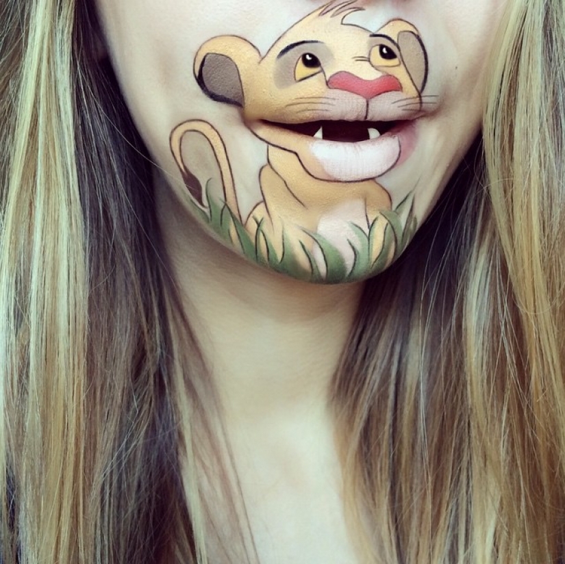 The best lip body painting The best lip body painting