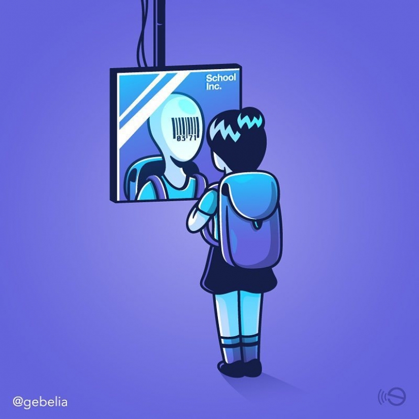 The bitter truth about modern life in the illustrations of Italian