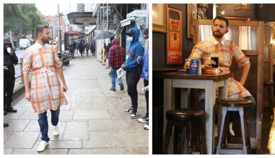 The Briton conducted an experiment: he walked around London in a dress and looked at the reaction of residents