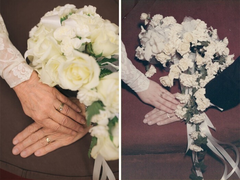 The couple won the Internet with a photo session of a 50-year wedding anniversary
