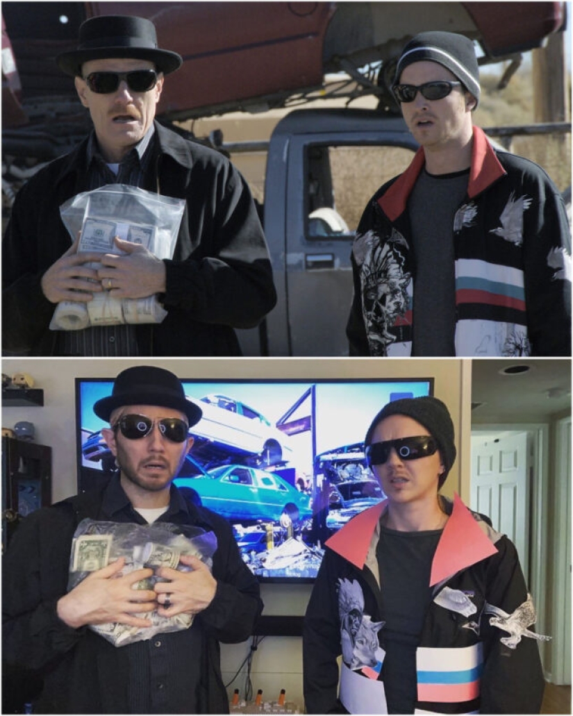 The creative family recreated the famous movie posters in order not to be bored in quarantine The creative family recreated the famous movie posters in order not to be bored in quarantine