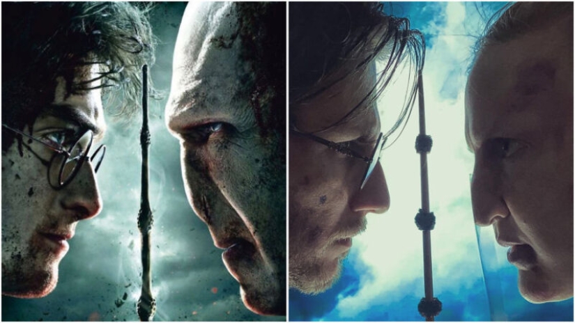 The creative family recreated the famous movie posters in order not to be bored in quarantine The creative family recreated the famous movie posters in order not to be bored in quarantine