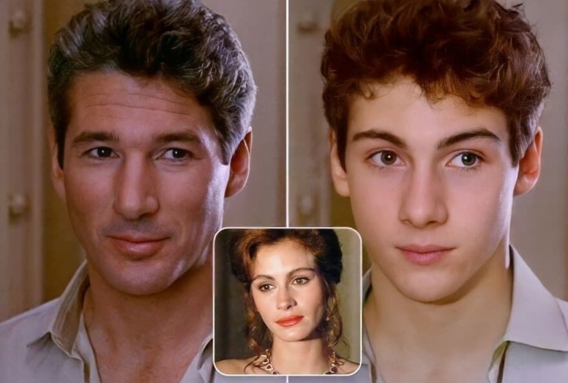 The daughter of Ross and Rachel from "Friends" and 10 more children of the legendary film stars, who were drawn by AI