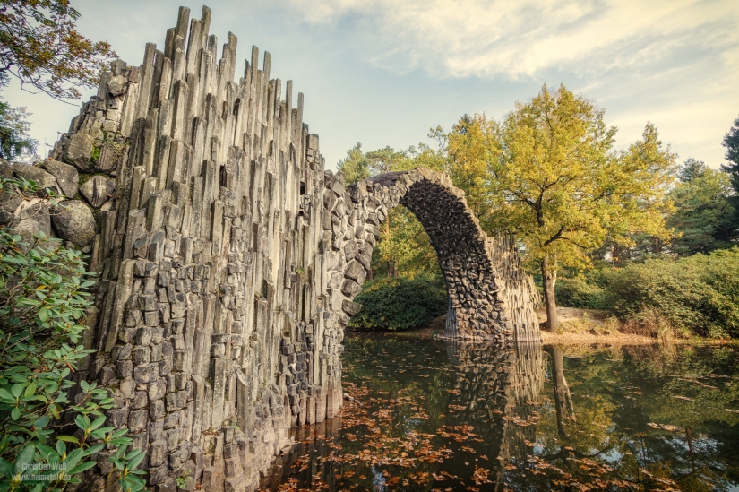 The mystical Rakotzbruke Bridge, which was built by the devil