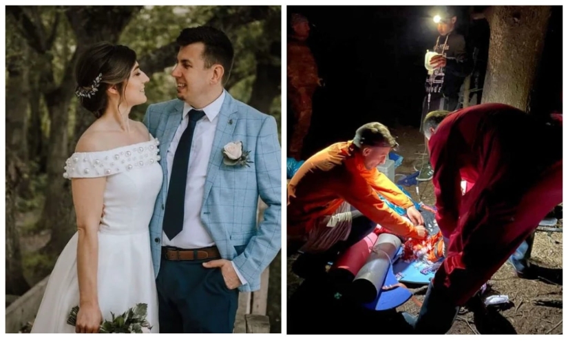 The newlyweds, who came to the Carpathians from Britain, were blown up by a shell from the First World War