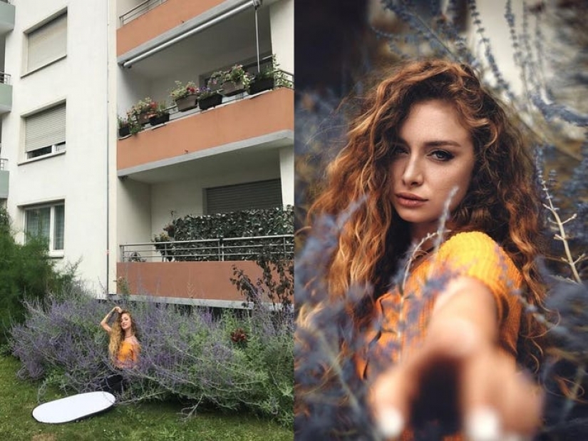 The photographer uses cheap everyday items as a props when taking photos