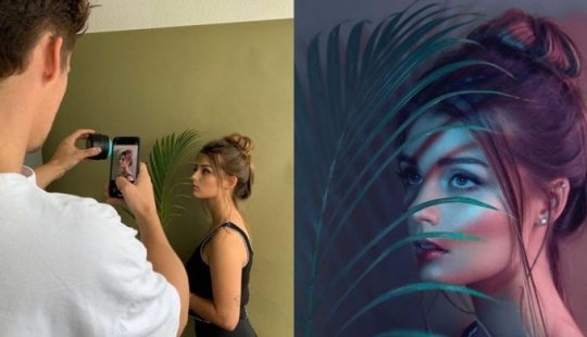 The photographer uses cheap everyday items as a props when taking photos