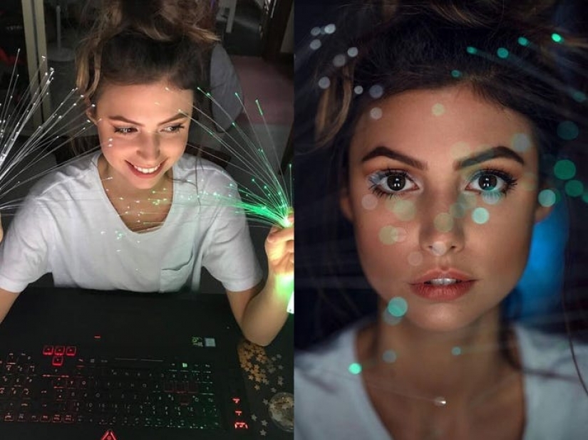 The photographer uses cheap everyday items as a props when taking photos