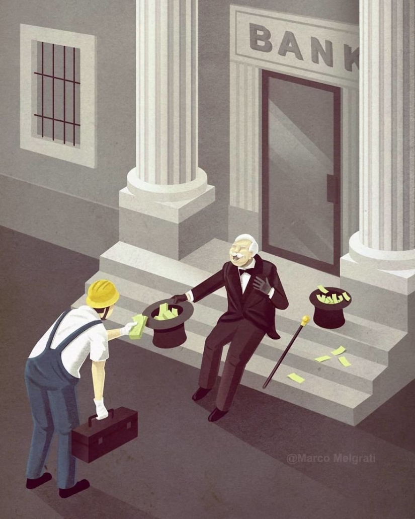 The sad truth about modern life: 20 provocative illustrations Marco Melgrati The sad truth about modern life: 20 provocative illustrations Marco Melgrati