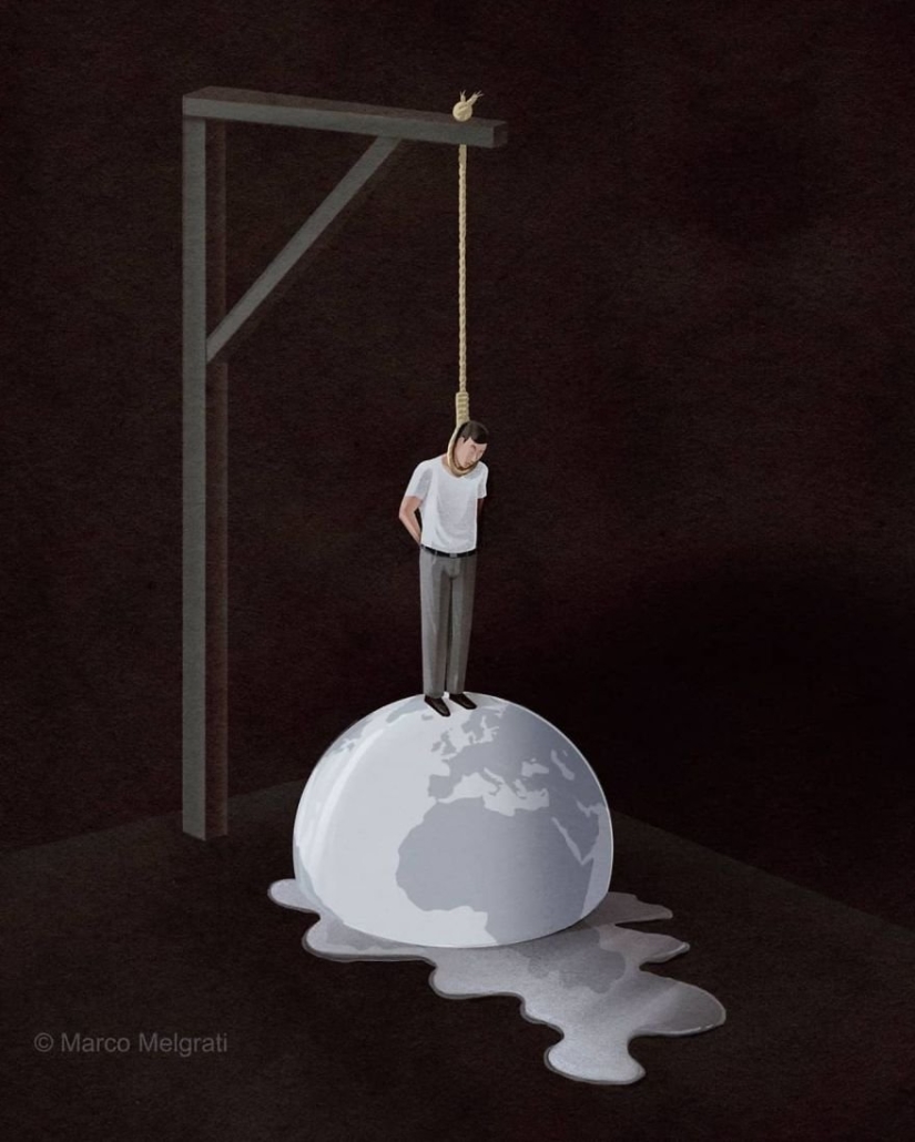 The sad truth about modern life: 20 provocative illustrations Marco Melgrati The sad truth about modern life: 20 provocative illustrations Marco Melgrati