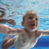 The shooting for the legendary album cover "Nevermind" for Nirvana