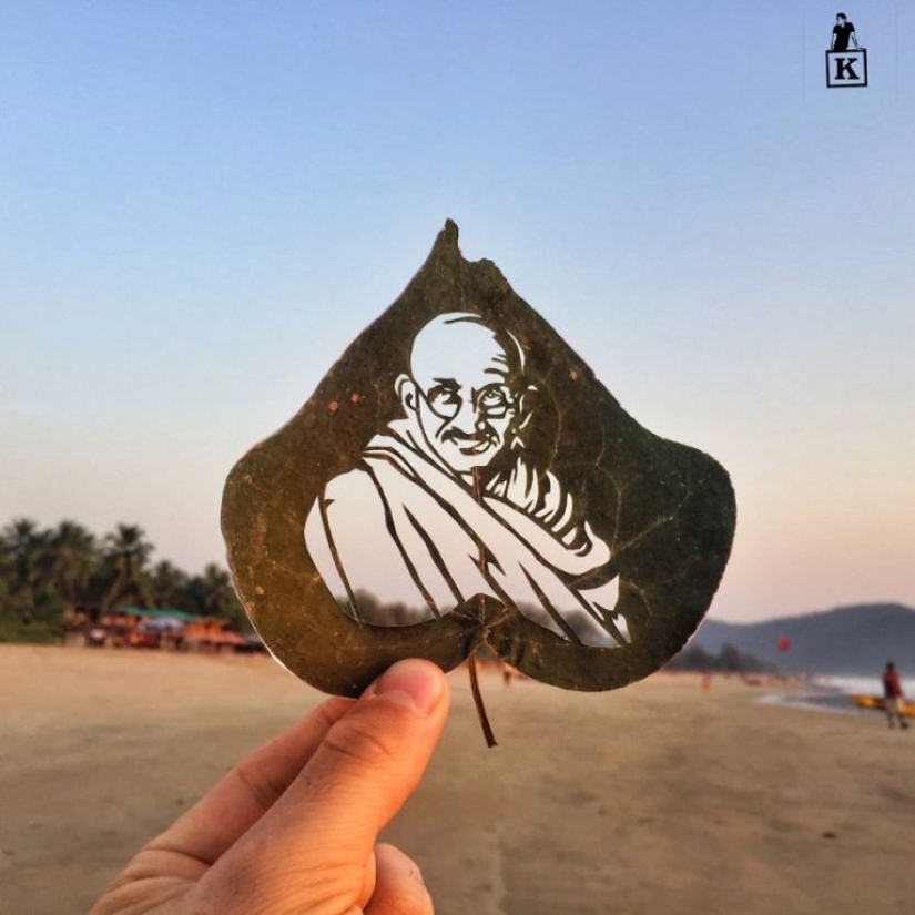 These works were made by the artist from the paper during a trip to India