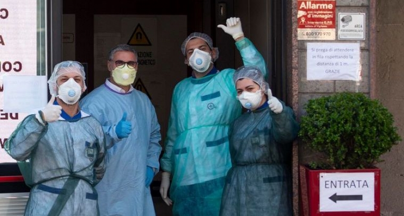 "These wounds will not go away — they will remain inside us": photos of medical girls with traces of masks on their faces