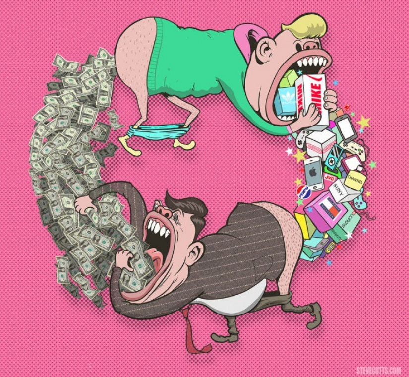 Todos los pecados de Nuestro Mundo en ilustraciones satíricas de Steve Cutts Todos los pecados de Nuestro Mundo en ilustraciones satíricas de Steve Cutts