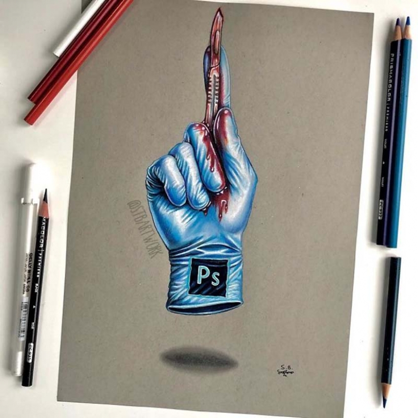 Tough but honest illustrations about how we are affected by social media Tough but honest illustrations about how we are affected by social media