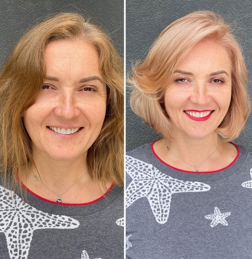 Transformations from a stylist from Lithuania: 30 examples of how a hairstyle changes everything