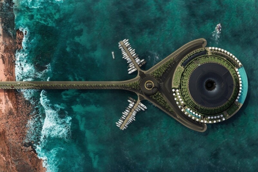 Turkish architects created floating and rotating eco-friendly hotel