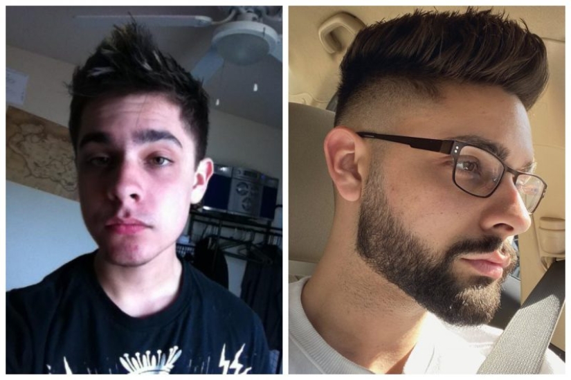 Twitter users showed their first selfie and proved that time can transform