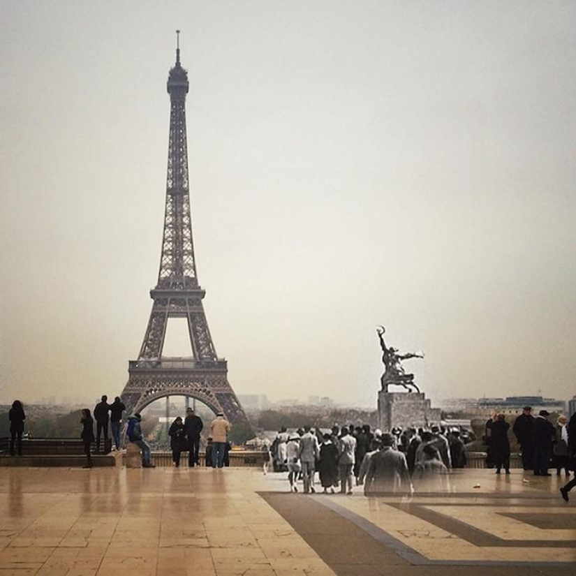 Two Moscow in one frame