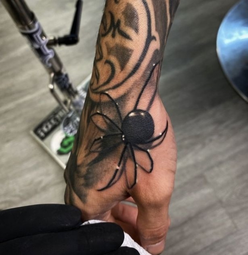 Un artista del tatuaje de los EE.UU. impresiona con una nueva tendencia: un dibujo en 3D de una araña venenosa Un artista del tatuaje de los EE.UU. impresiona con una nueva tendencia: un dibujo en 3D de una araña venenosa