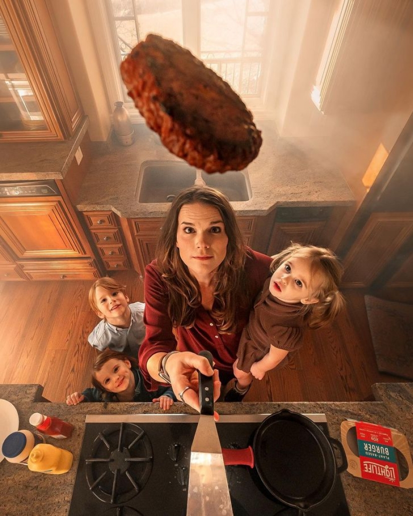 Un padre de cuatro le toma fotos a sus hijos, demostrando que cada día es mágico