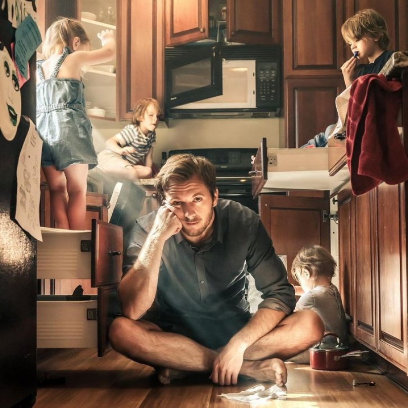 Un padre de cuatro le toma fotos a sus hijos, demostrando que cada día es mágico