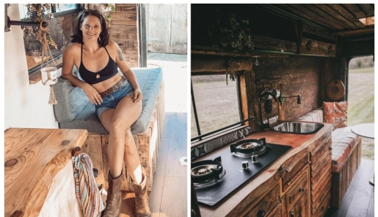 Una mujer británica ha pagado sus deudas convirtiendo viejas ambulancias en impresionantes casas móviles Una mujer británica ha pagado sus deudas convirtiendo viejas ambulancias en impresionantes casas móviles