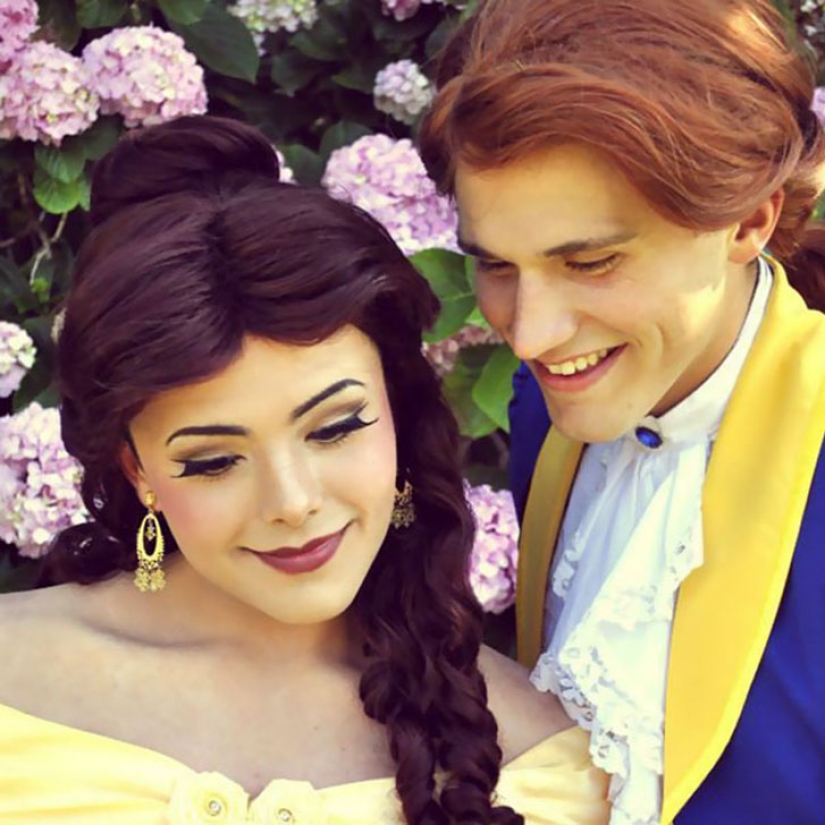 Under the images of these Disney princesses is hiding... a guy who knows how to make up