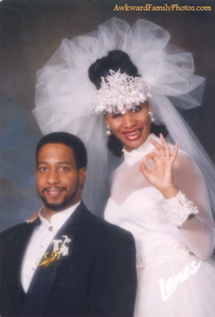 Unsuccessful wedding photos that would be a shame to show future children