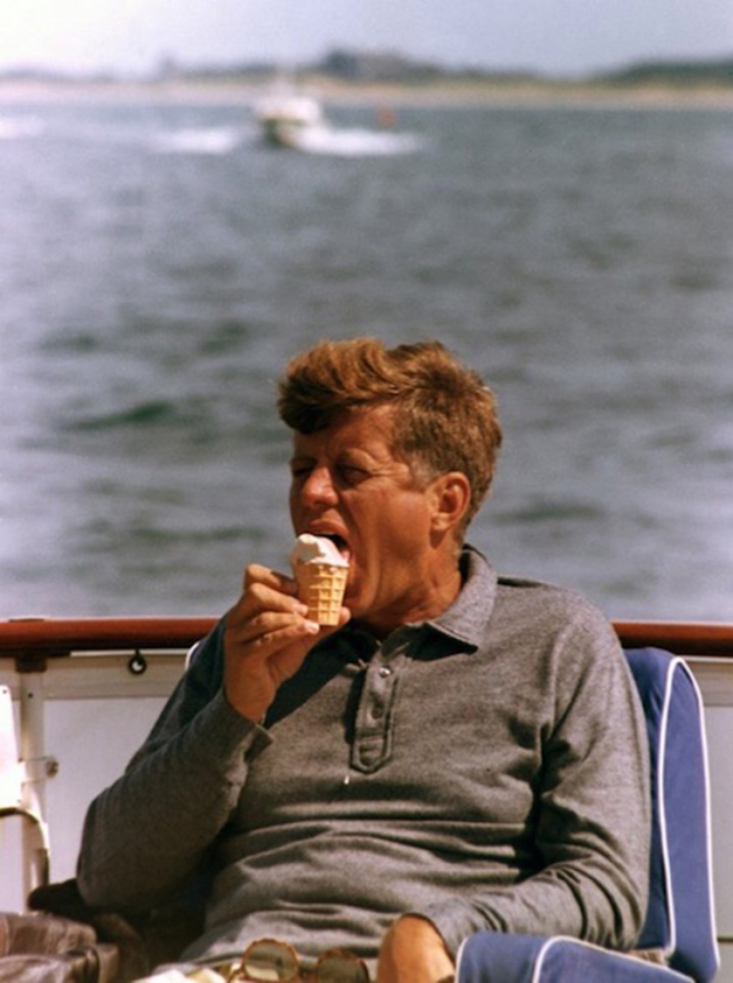 Vintage photos celebrity and ice cream