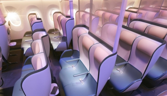 Vuelos después de la pandemia: cómo pueden verse las cabinas de los aviones con un nuevo diseño protector