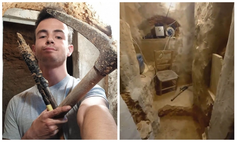 Went underground: a guy from Spain dug an underground house in the garden after a quarrel with his parents Went underground: a guy from Spain dug an underground house in the garden after a quarrel with his parents