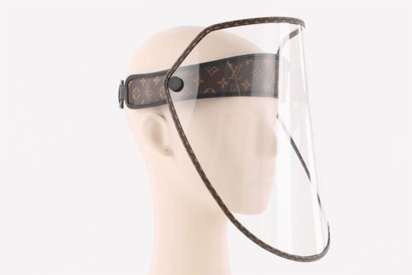 What face shields from Louis Vuitton, the most expensive on the market, and the brand's new logo look like