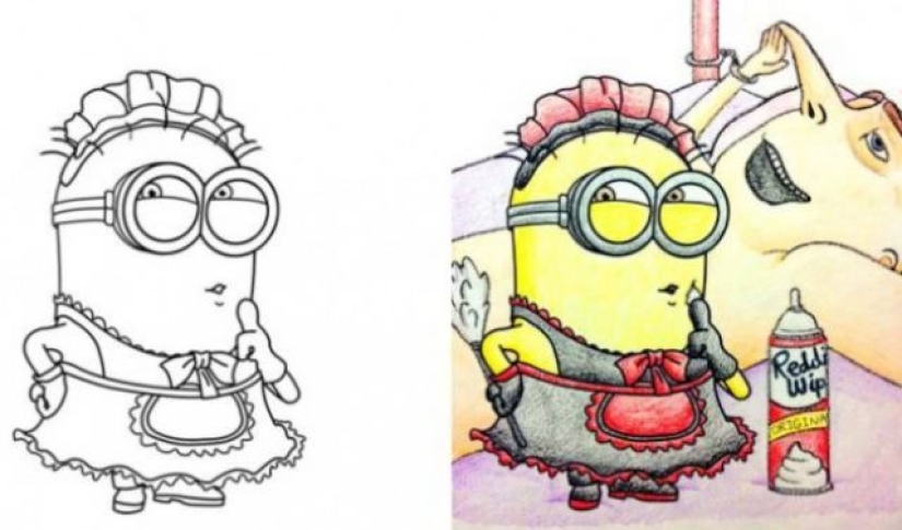 When children's coloring pages reach adults