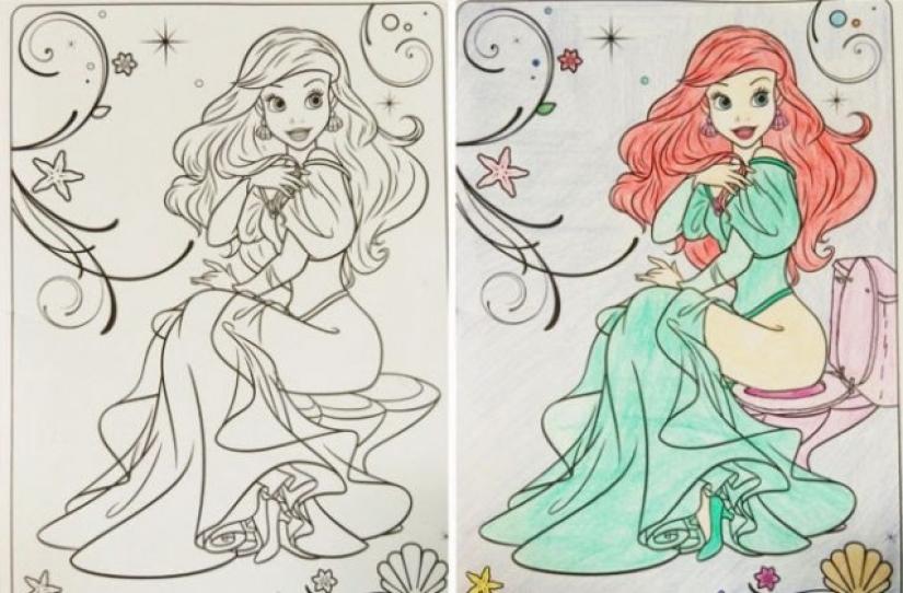 When children's coloring pages reach adults