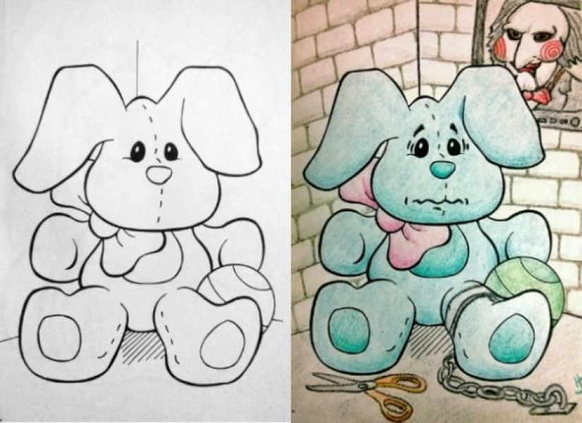 When children's coloring pages reach adults