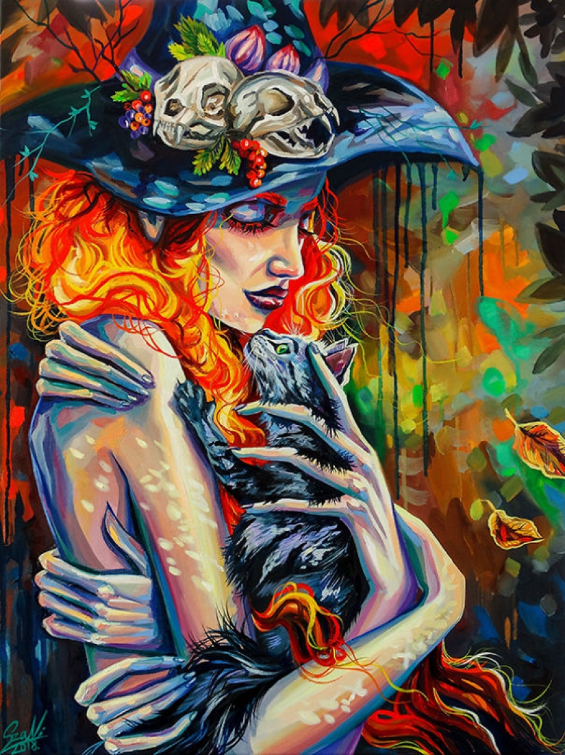 Witches and Cats: 12 mystical zodiac signs Witches and Cats: 12 mystical zodiac signs