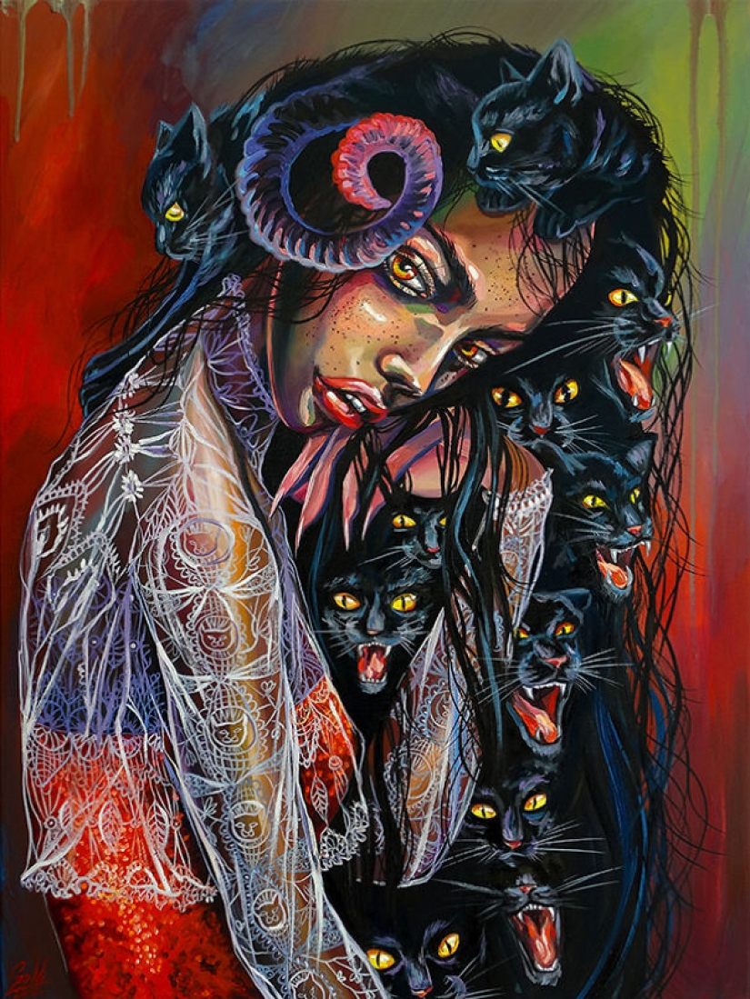 Witches and Cats: 12 mystical zodiac signs Witches and Cats: 12 mystical zodiac signs