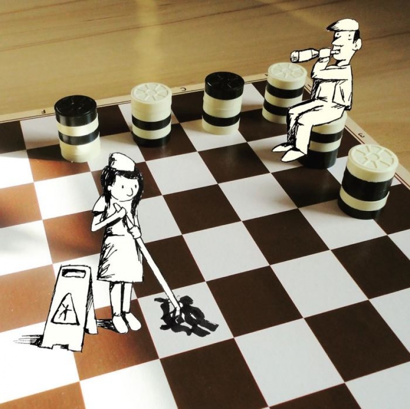 Witty illustrations from everyday objects