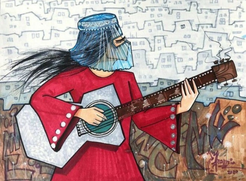 Women and war: touching works of Afghanistan's first graffiti artist Shamsia Hassani