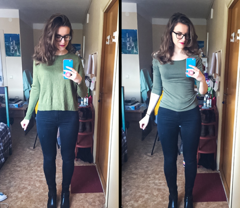 Women have tried 12 pieces of clothing that help them look slimmer, and they shared their photos
