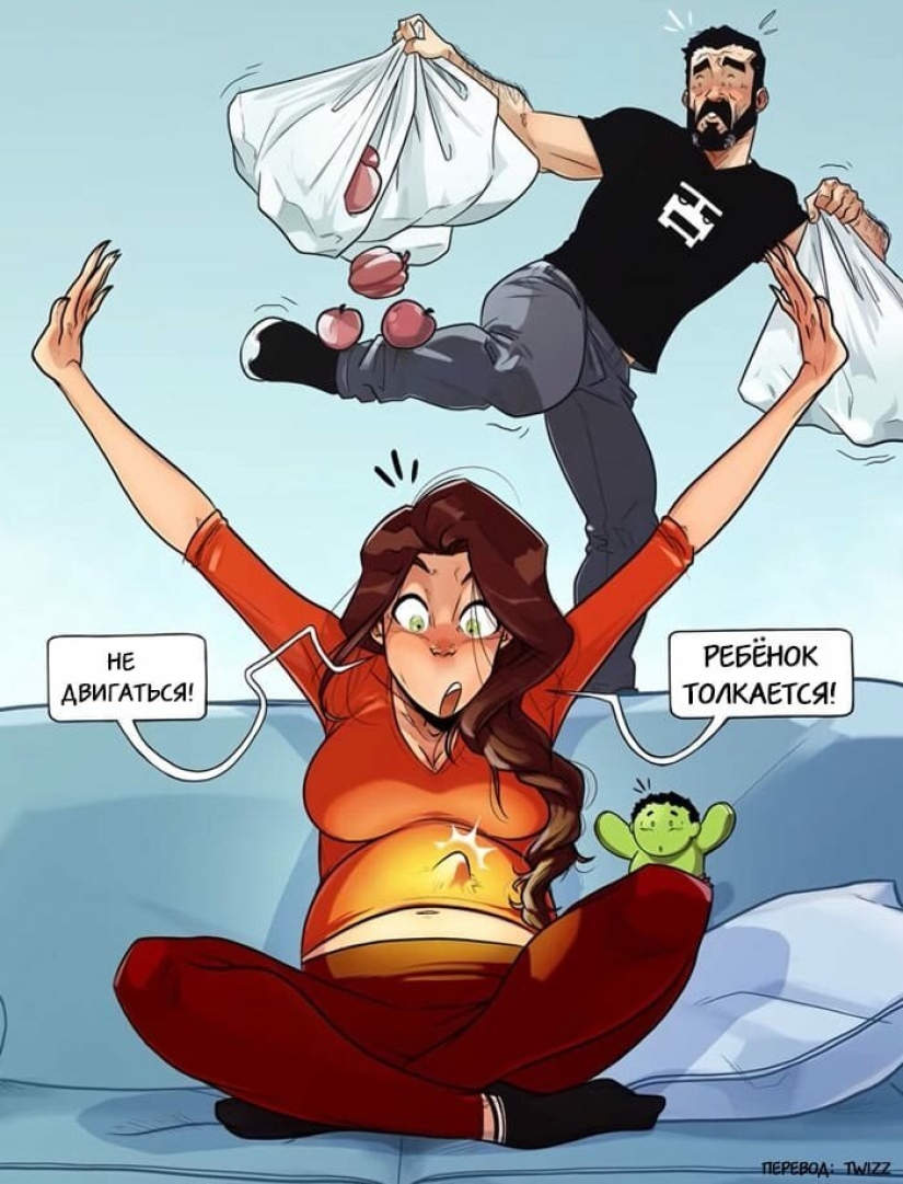 10 comics by an Israeli artist about what he and his wife are going through while they are expecting a child