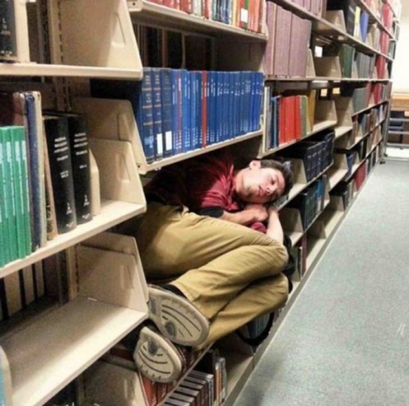 12 funny cases when people were caught sleeping