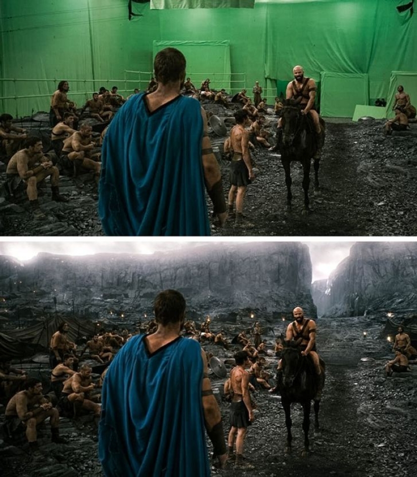 14 cuadros de video con y sin efectos especiales