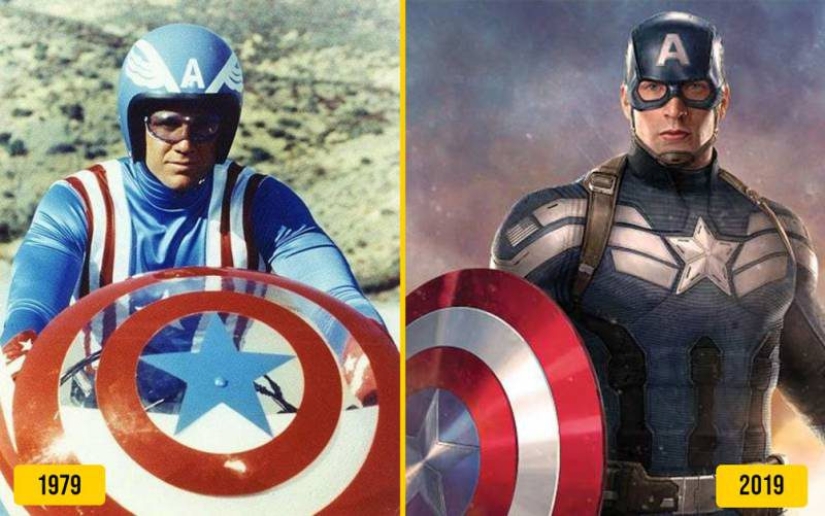 14 superheroes during their first appearance on the screen and now