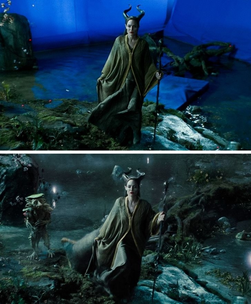 14 video frames with and without special effects 14 video frames with and without special effects